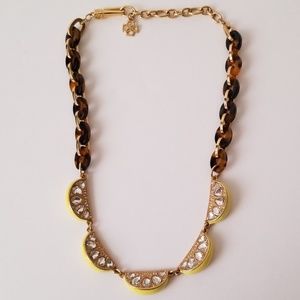Ann Taylor Sparkly Lemon Charm Tortoise Necklace